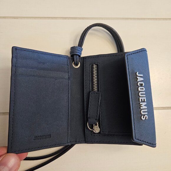 Jacquemus Navy "Le Porte" Leather Wallet/Card Holder - Picture 6 of 7